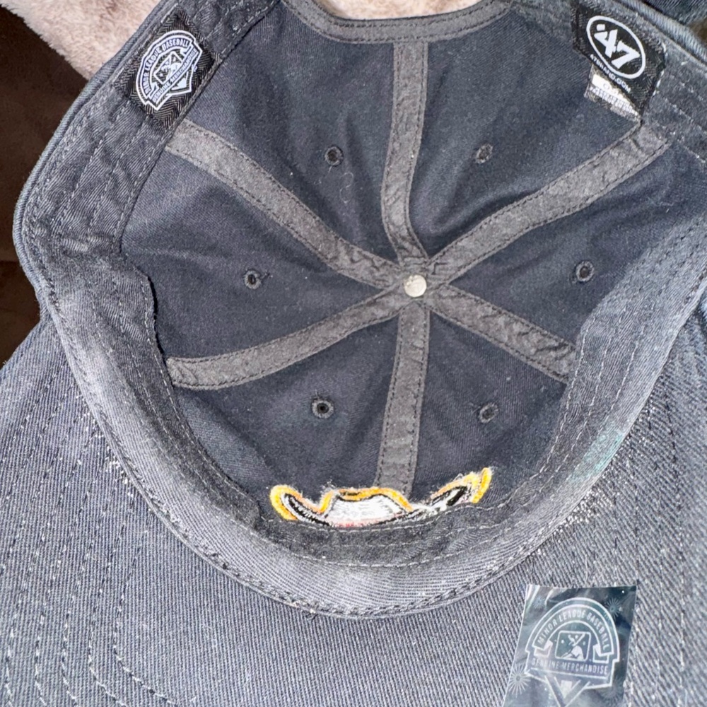 47 Black Cap with Embroidered Mascot (Quad City River Bandits) - Picture 3 of 5
